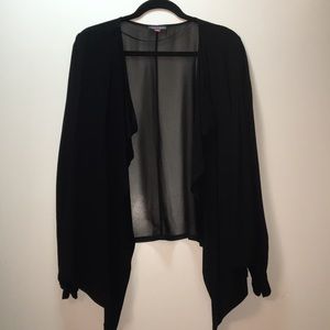 Vince Camuto long sleeve cardigan with sheer back